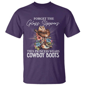 Funny Cowgirl T Shirt Forget Glass Slippers This Princess Wears Boots Western TS11 Purple Print Your Wear