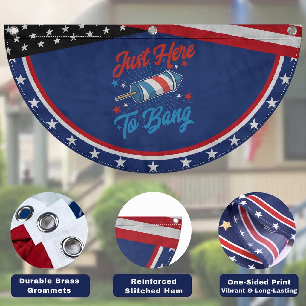 Funny Fireworks Just Here To Bang Patriotic Fan Flag American Flag Firecracker Rocket TS11 Print Your Wear