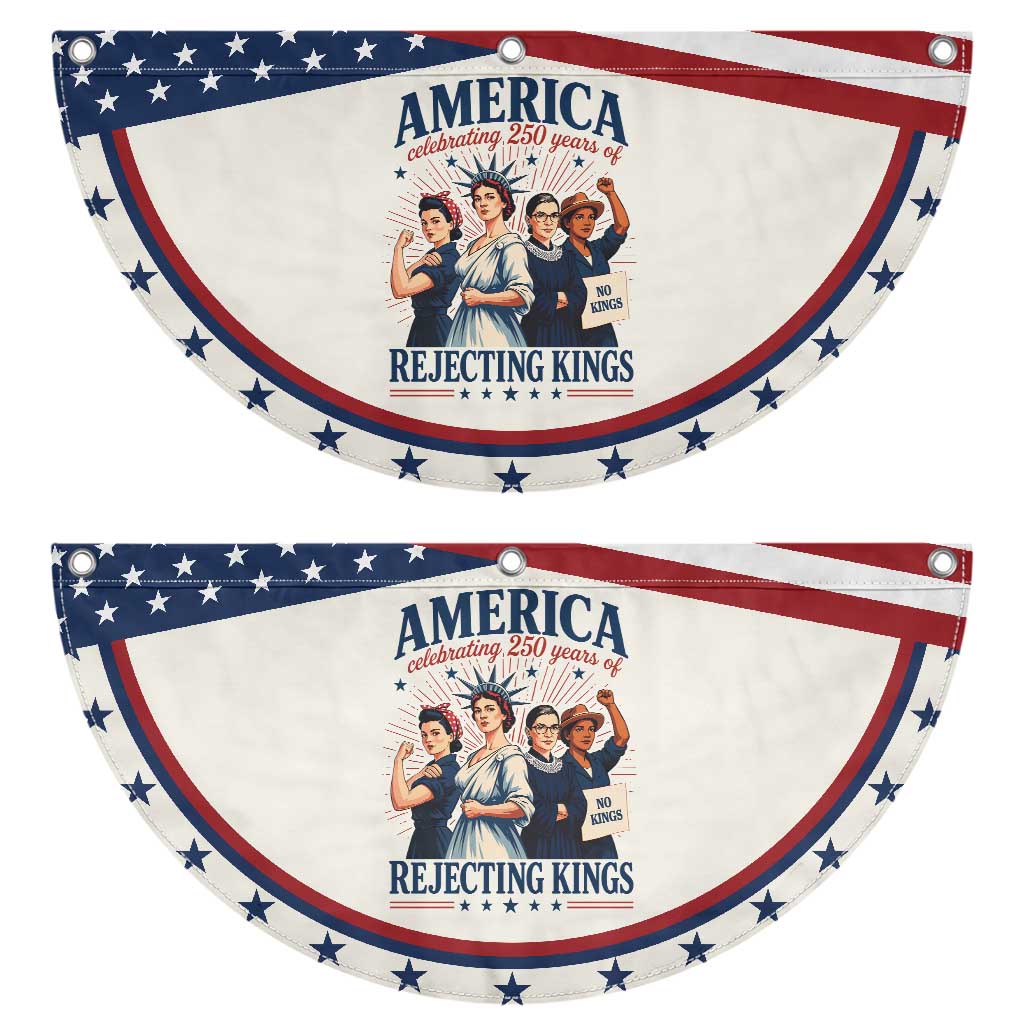 America Celebrating 250 Years Of Rejecting Kings 4th of July Patriotic Fan Flag TS11 2pcs pack Classic Beige Print Your Wear