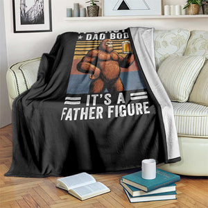 It Is Not A Dad Bod It Is A Father Figure Throw Blanket Funny Beer Bigfoot Dad Father's Day TS11 Print Your Wear