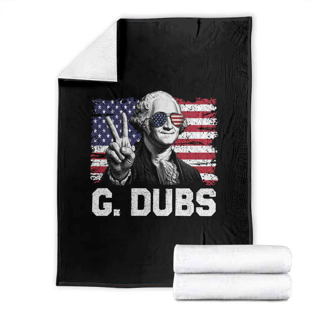 G Dubs George Washington Funny 4th Of July Throw Blanket Vintage American Flag TS11 Black Print Your Wear
