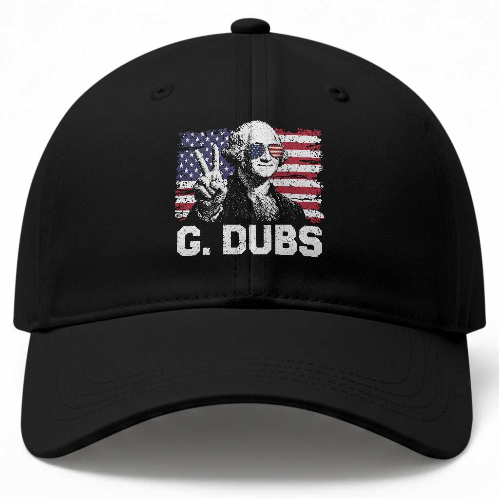 G Dubs George Washington Funny 4th Of July Baseball Cap Vintage American Flag TS11 Print Your Wear