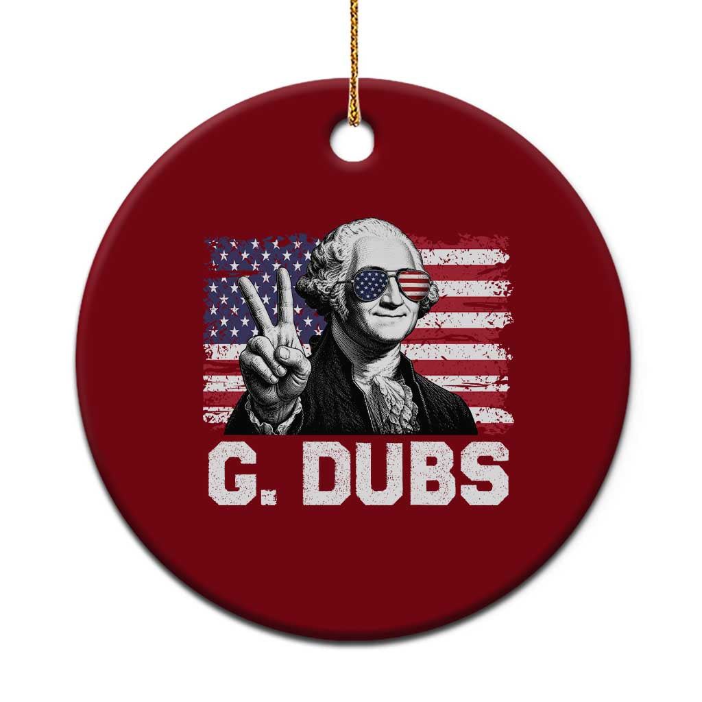 G Dubs George Washington Funny 4th Of July Ceramic Ornament Vintage American Flag TS11 1pc Red Print Your Wear