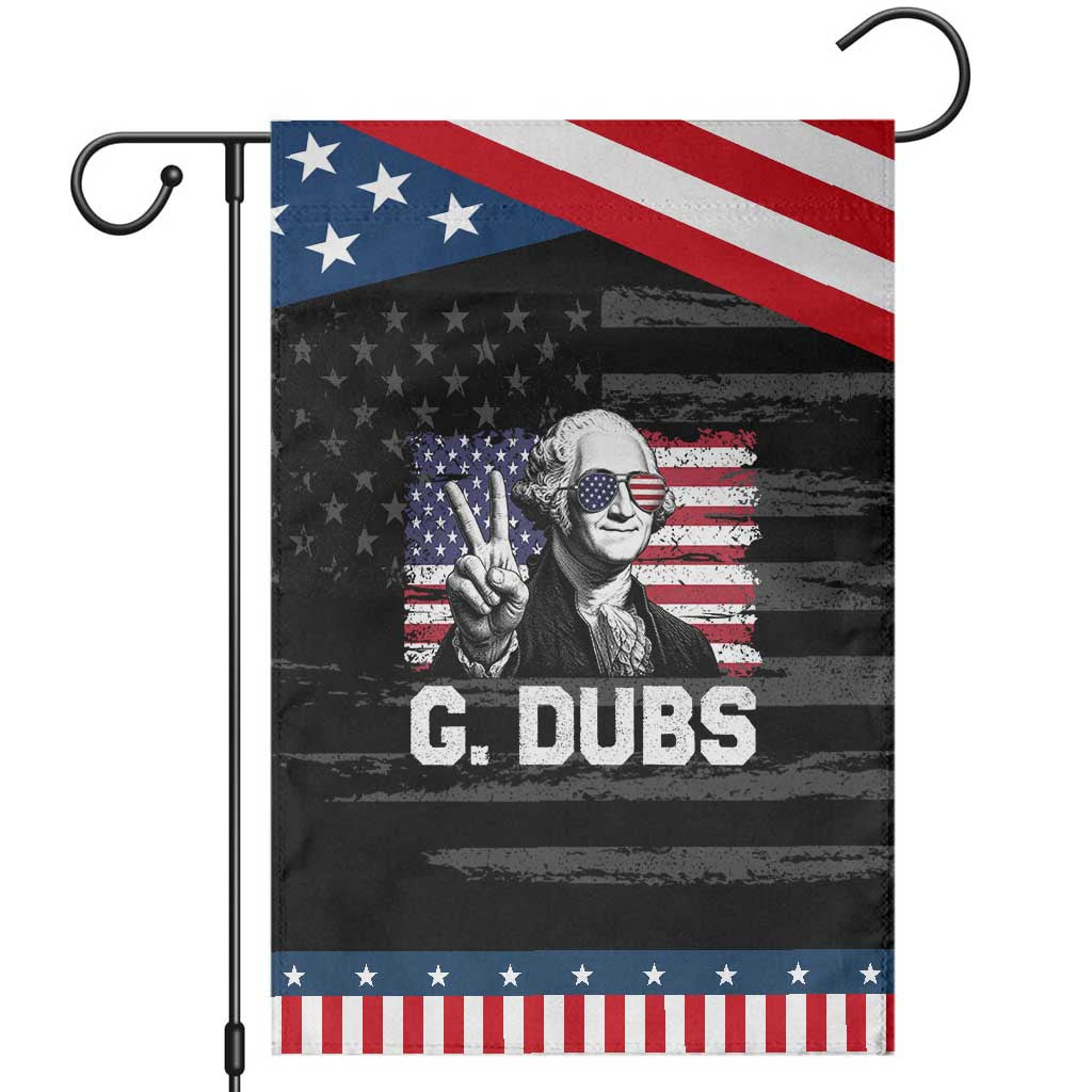 G Dubs George Washington Funny 4th Of July Patriotic Garden Flag Vintage American Flag TS11 Distressed Black Blue Print Your Wear