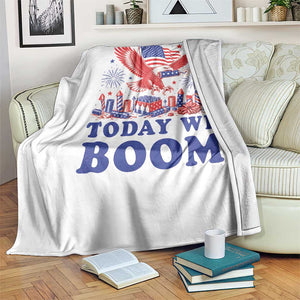 Today We Boom 4th of July Bald Eagle Fireworks Throw Blanket TS11 Print Your Wear