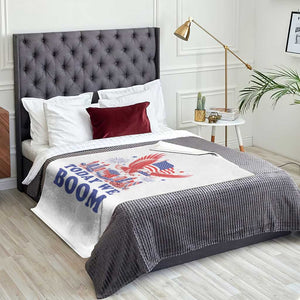 Today We Boom 4th of July Bald Eagle Fireworks Throw Blanket TS11 Print Your Wear