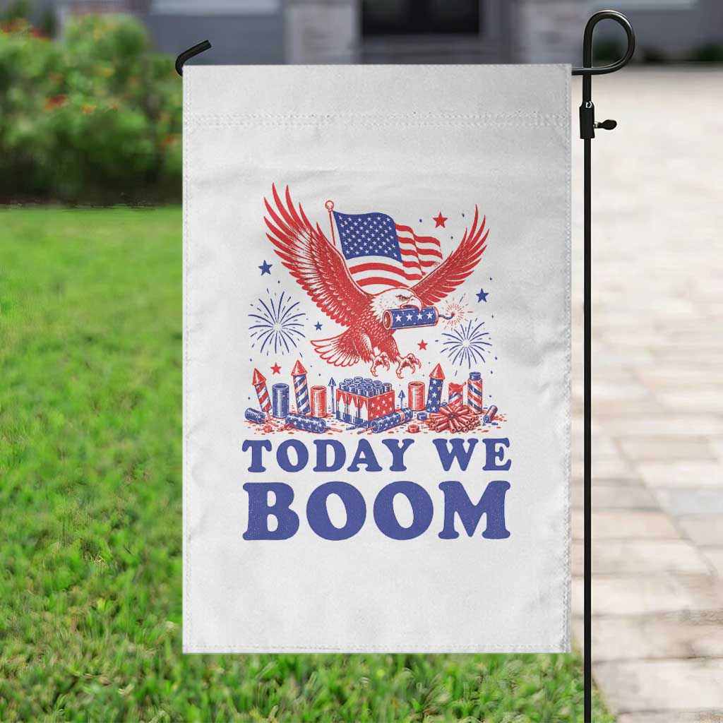 Today We Boom 4th of July Bald Eagle Fireworks Garden Flag TS11 Print Your Wear