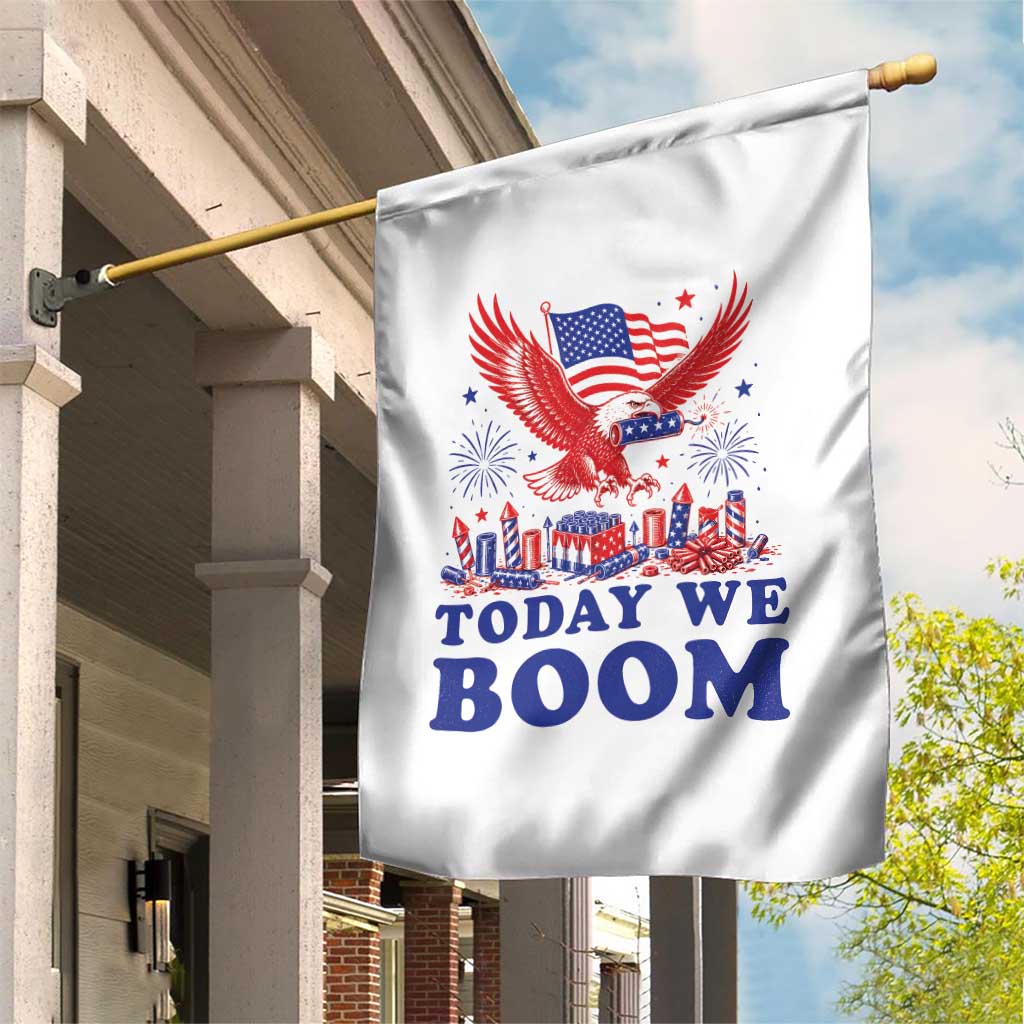 Today We Boom 4th of July Bald Eagle Fireworks Garden Flag TS11 Print Your Wear