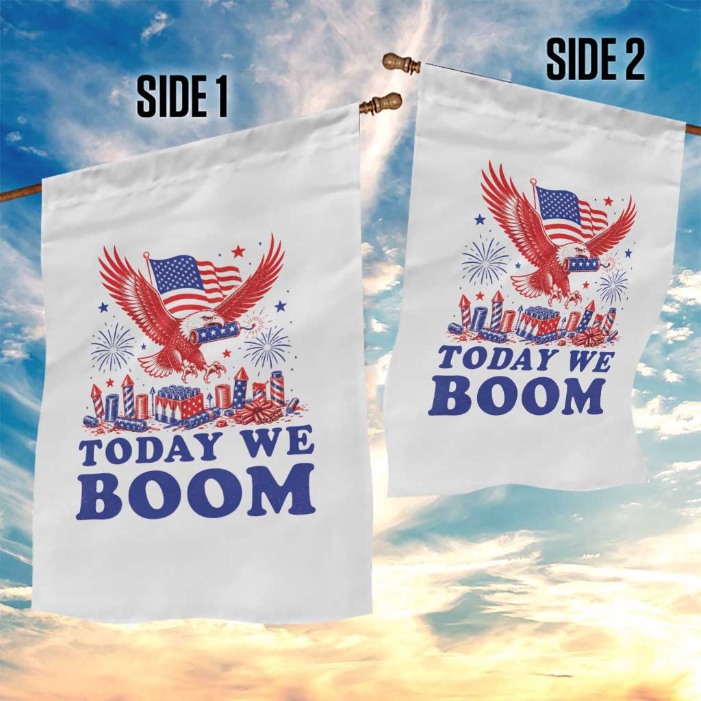 Today We Boom 4th of July Bald Eagle Fireworks Garden Flag TS11 Print Your Wear