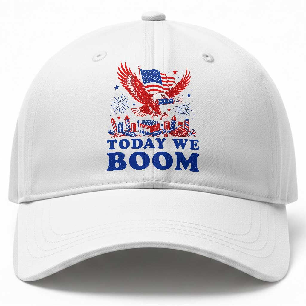 Today We Boom 4th of July Bald Eagle Fireworks Baseball Cap TS11 Print Your Wear