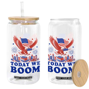 Today We Boom 4th of July Bald Eagle Fireworks Glass Can TS11 Print Your Wear