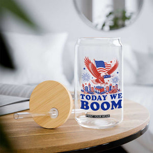 Today We Boom 4th of July Bald Eagle Fireworks Glass Can TS11 Print Your Wear
