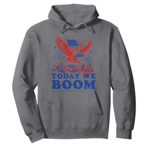Today We Boom 4th of July Bald Eagle Fireworks Hoodie TS11 Charcoal Print Your Wear