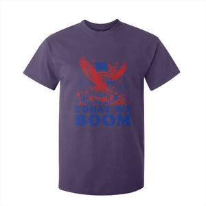 Today We Boom 4th of July Bald Eagle Fireworks T Shirt For Kid TS11 Purple Print Your Wear
