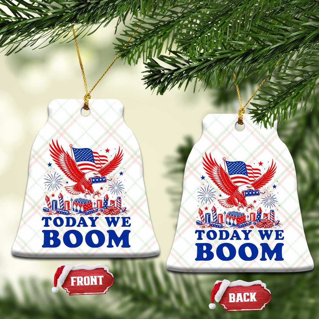 Today We Boom 4th of July Bald Eagle Fireworks Ceramic Ornament TS11 Print Your Wear
