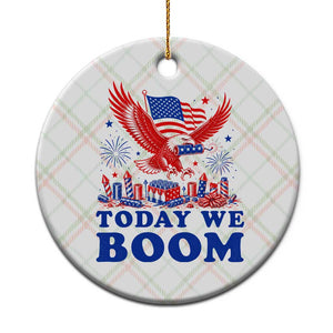 Today We Boom 4th of July Bald Eagle Fireworks Ceramic Ornament TS11 1pc Christmas Plaid Print Your Wear