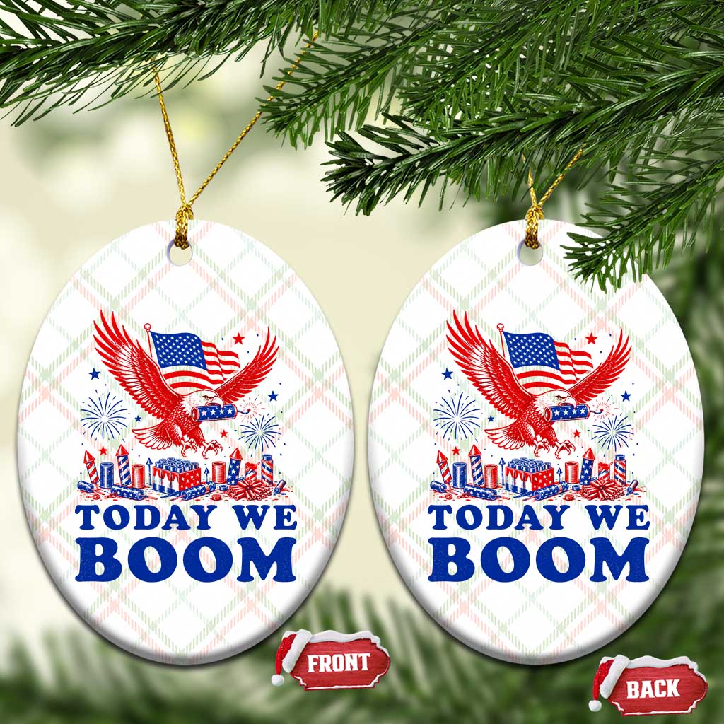Today We Boom 4th of July Bald Eagle Fireworks Ceramic Ornament TS11 Print Your Wear