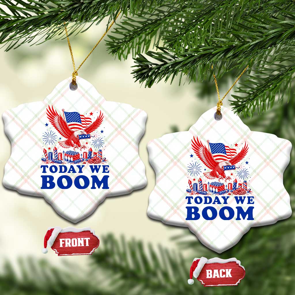Today We Boom 4th of July Bald Eagle Fireworks Ceramic Ornament TS11 Print Your Wear