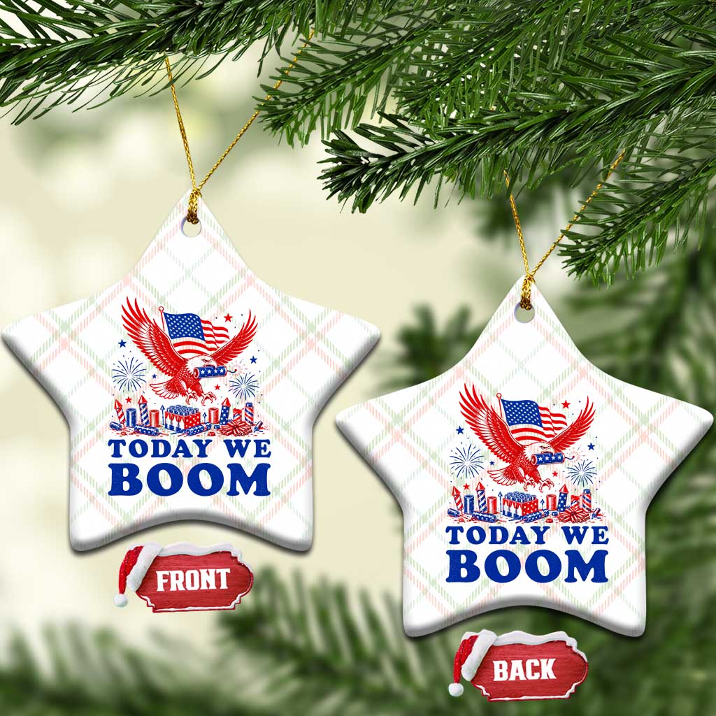 Today We Boom 4th of July Bald Eagle Fireworks Ceramic Ornament TS11 Print Your Wear