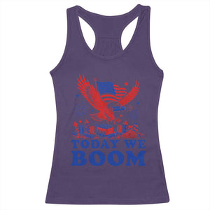 Today We Boom 4th of July Bald Eagle Fireworks Racerback Tank Top TS11 Purple Print Your Wear