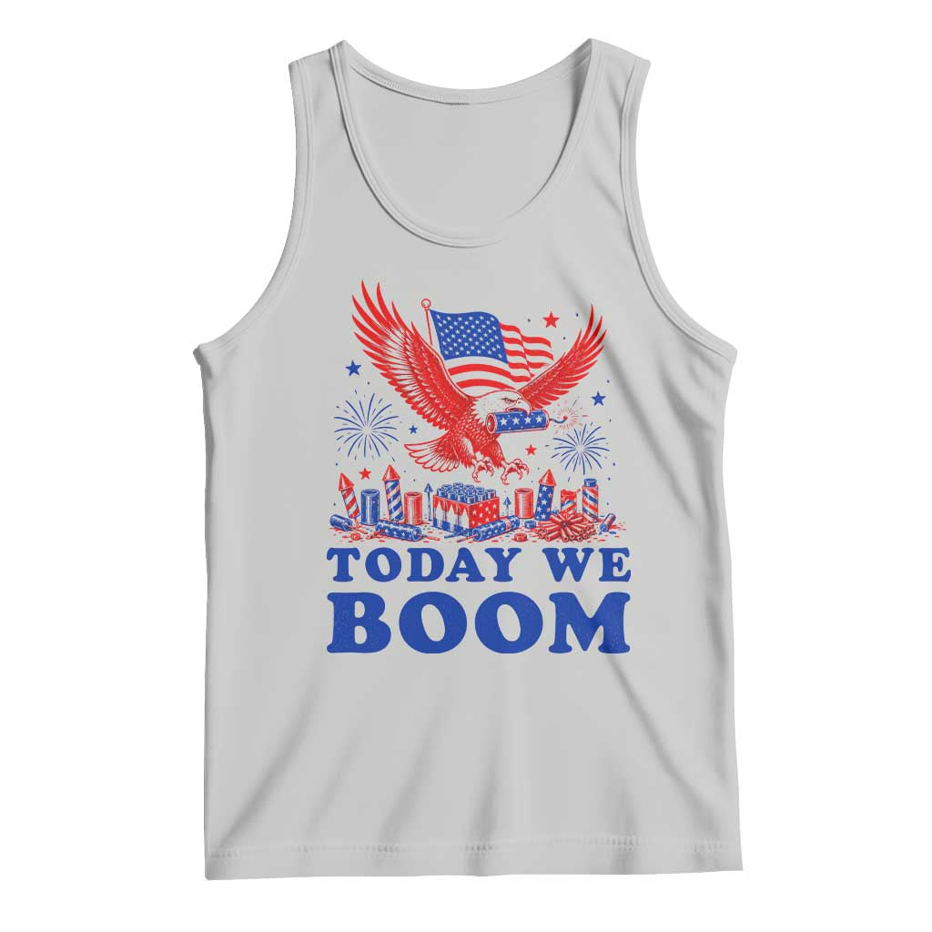 Today We Boom 4th of July Bald Eagle Fireworks Tank Top TS11 Ash Print Your Wear