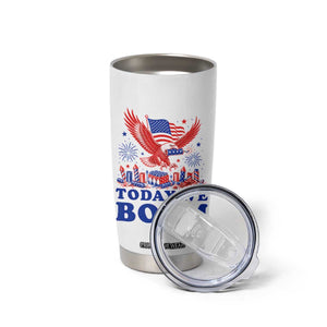 Today We Boom 4th of July Bald Eagle Fireworks Tumbler Cup TS11 Print Your Wear