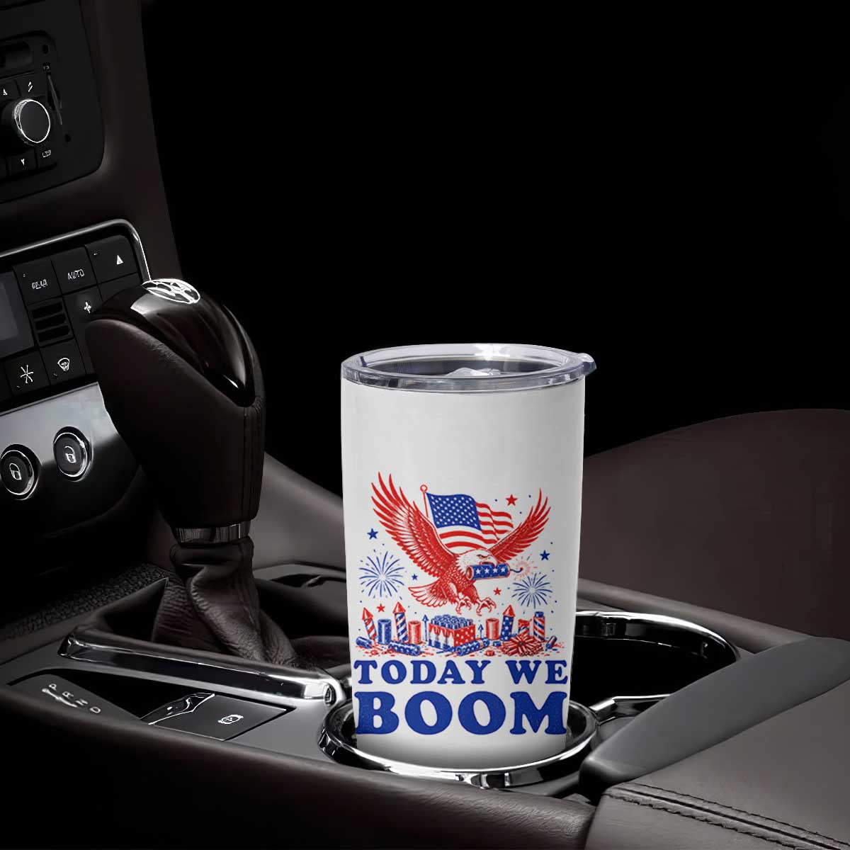 Today We Boom 4th of July Bald Eagle Fireworks Tumbler Cup TS11 Print Your Wear