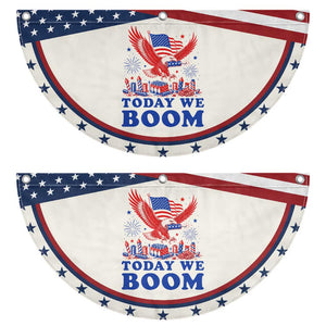 Today We Boom 4th of July Bald Eagle Fireworks Patriotic Fan Flag TS11 2pcs pack Classic Beige Print Your Wear