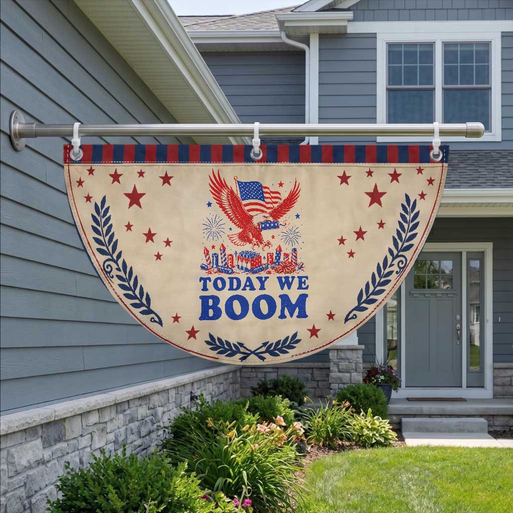 Today We Boom 4th of July Bald Eagle Fireworks Patriotic Fan Flag TS11 2pcs pack Laurel Tan Print Your Wear