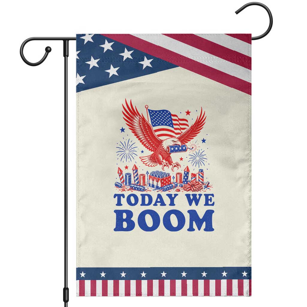 Today We Boom 4th of July Bald Eagle Fireworks Patriotic Garden Flag TS11 Modern Beige Blue Print Your Wear