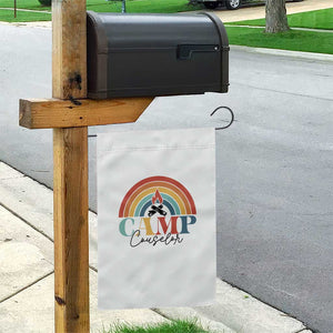 Camp Counselor Garden Flag Summer Camp Rainbow