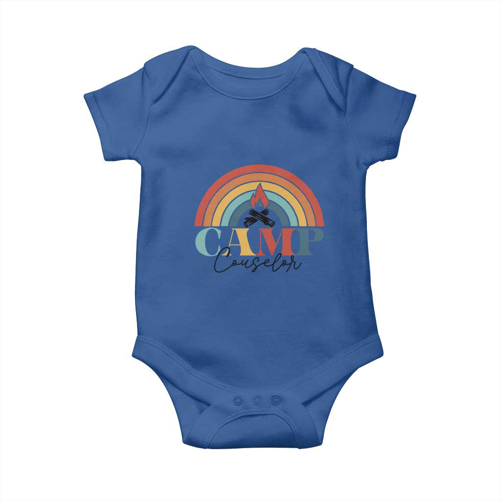 Camp Counselor Baby Onesie Summer Camp Rainbow