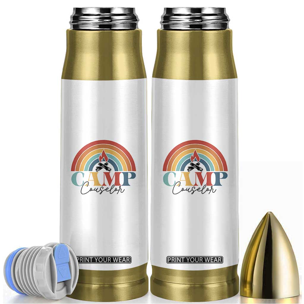 Camp Counselor Bullet Tumbler Summer Camp Rainbow