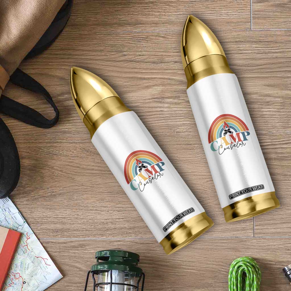 Camp Counselor Bullet Tumbler Summer Camp Rainbow