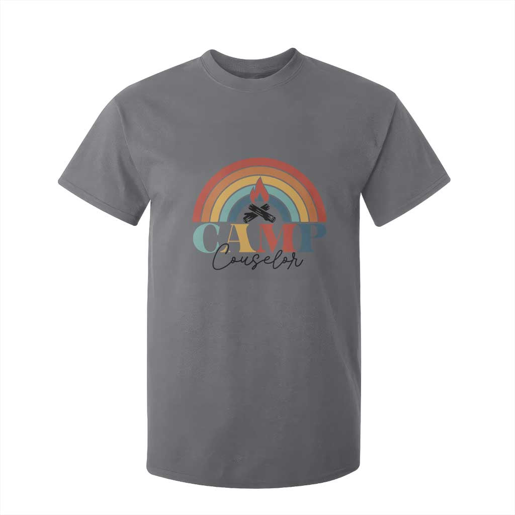Camp Counselor T Shirt For Kid Summer Camp Rainbow