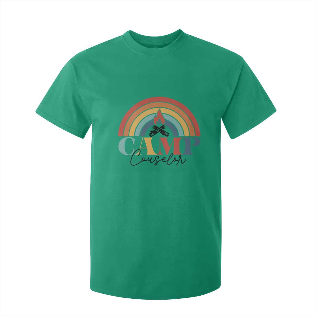 Camp Counselor T Shirt For Kid Summer Camp Rainbow