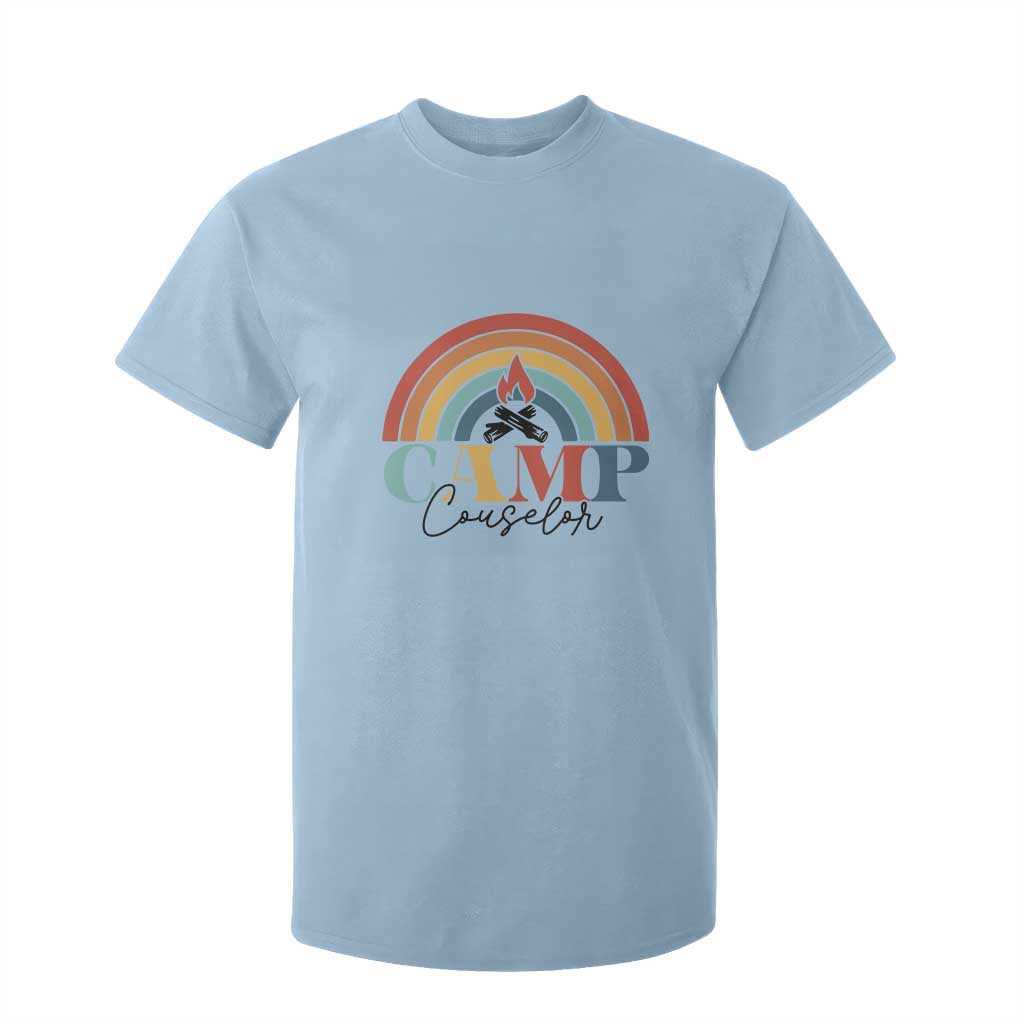 Camp Counselor T Shirt For Kid Summer Camp Rainbow