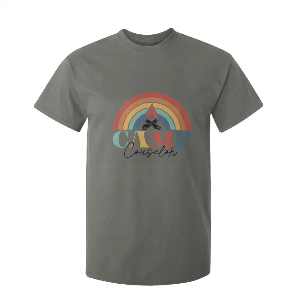 Camp Counselor T Shirt For Kid Summer Camp Rainbow