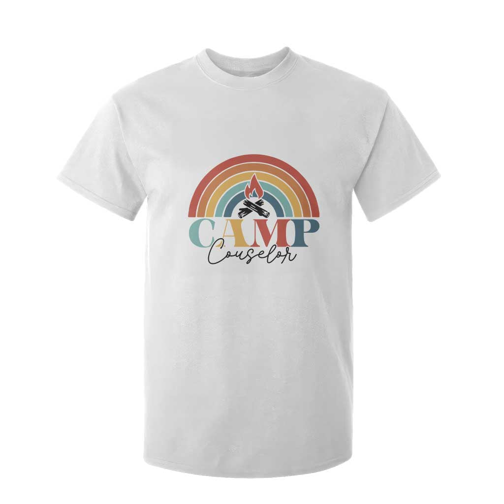 Camp Counselor T Shirt For Kid Summer Camp Rainbow