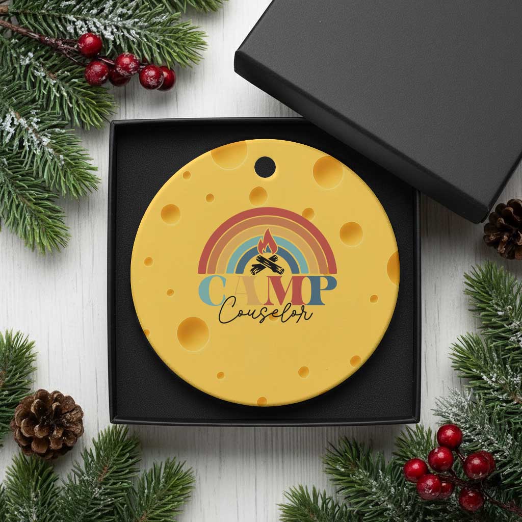 Camp Counselor Ceramic Ornament Summer Camp Rainbow