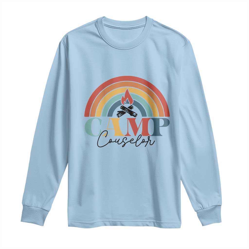 Camp Counselor Long Sleeve Shirt Summer Camp Rainbow