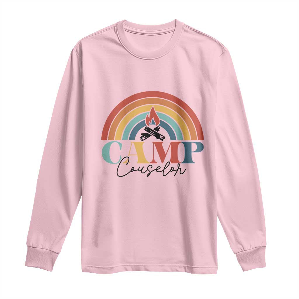 Camp Counselor Long Sleeve Shirt Summer Camp Rainbow