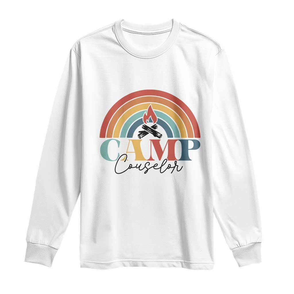 Camp Counselor Long Sleeve Shirt Summer Camp Rainbow