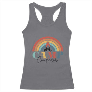 Camp Counselor Racerback Tank Top Summer Camp Rainbow