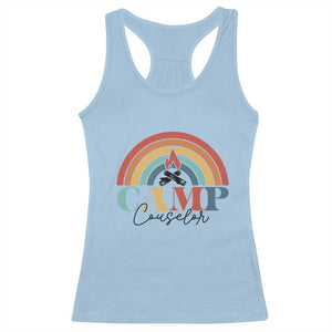 Camp Counselor Racerback Tank Top Summer Camp Rainbow