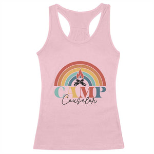 Camp Counselor Racerback Tank Top Summer Camp Rainbow