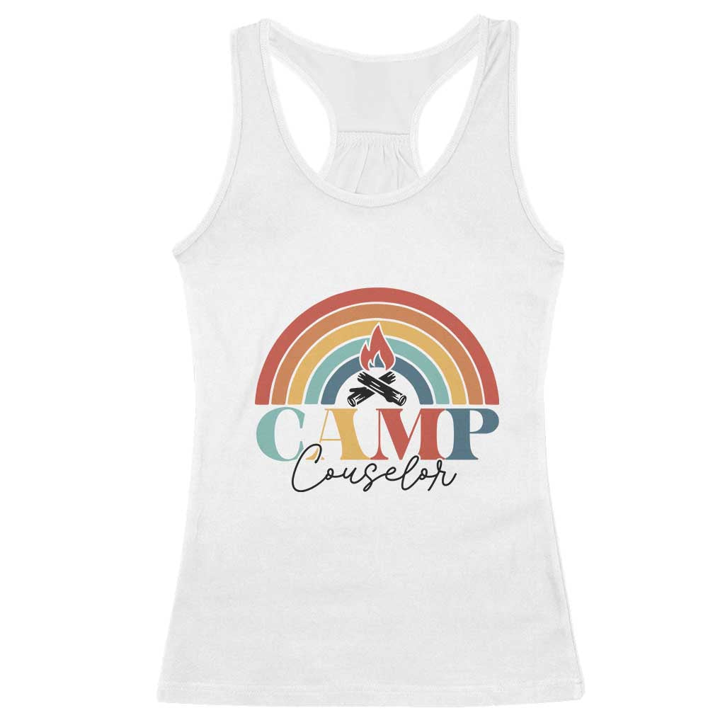 Camp Counselor Racerback Tank Top Summer Camp Rainbow