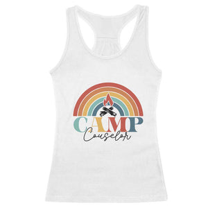 Camp Counselor Racerback Tank Top Summer Camp Rainbow