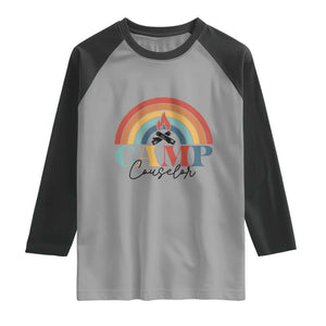 Camp Counselor Raglan Shirt Summer Camp Rainbow