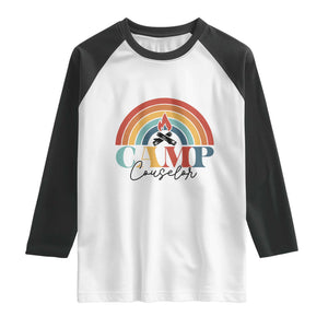 Camp Counselor Raglan Shirt Summer Camp Rainbow